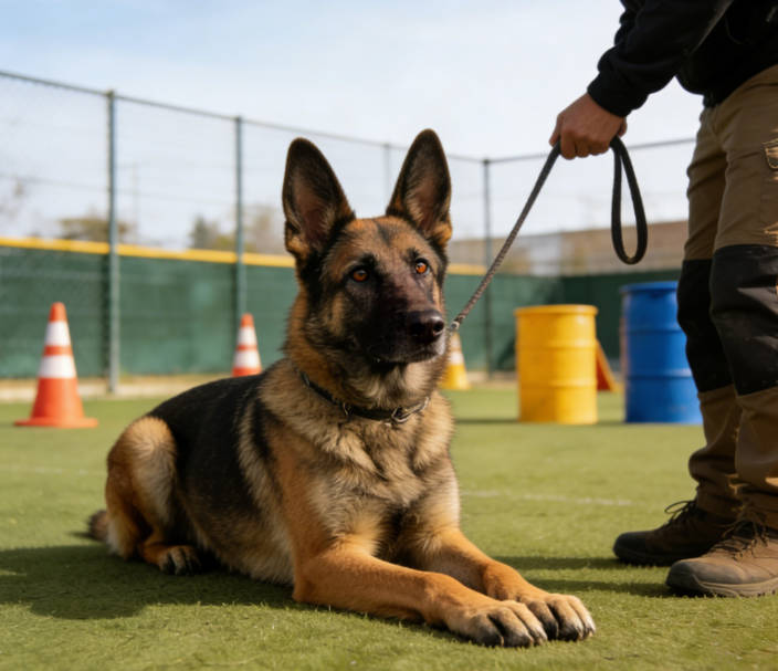 Give the dog more encouragement